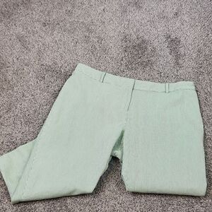 Plus Size Talbots Green & White Cropped Pants